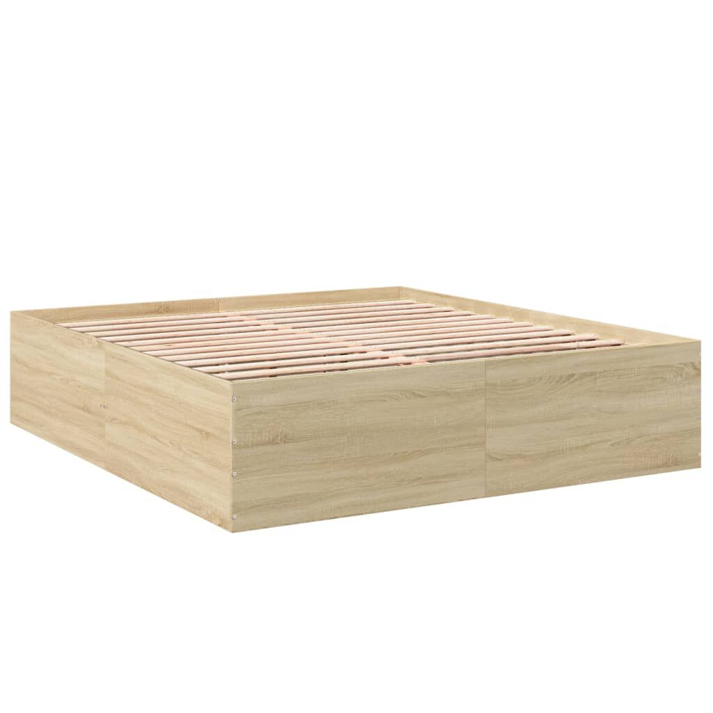 vidaXL Πλαίσιο Κρεβατιού Sonoma Δρυς 180x200 εκ. Επεξεργασμένο Ξύλο