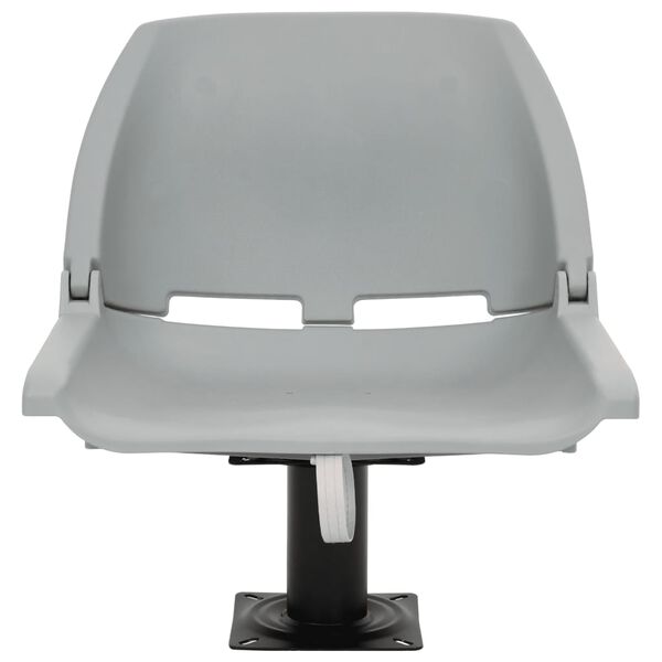 vidaXL Κάθισμα Σκάφους Πτυσσόμ. 2 τεμ. Γκρι 48x51x41 εκ Χωρίς Μαξιλάρι