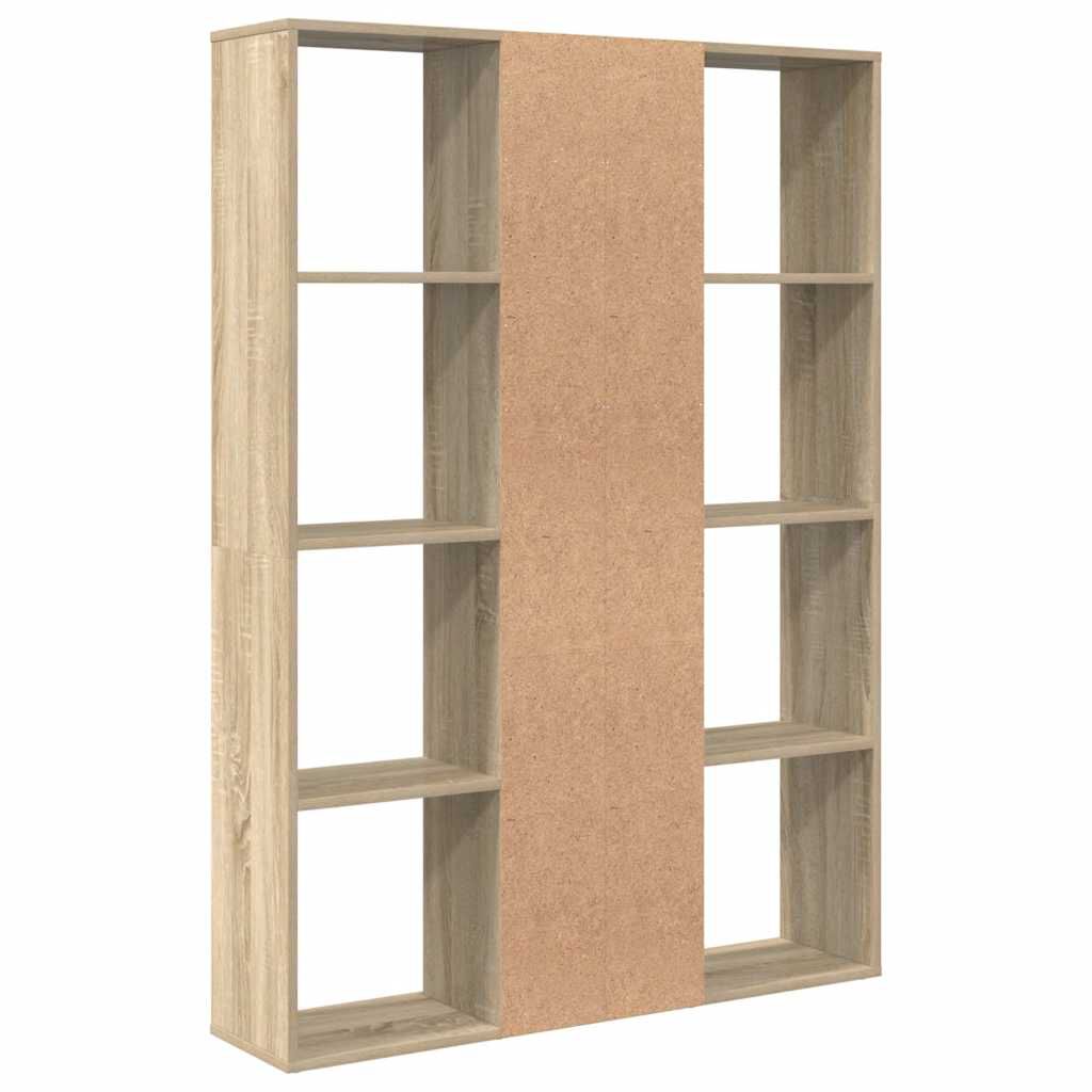 vidaXL Διαχωριστικό/Βιβλιοθήκη Sonoma Δρυς 100x24x140 εκ. Επεξ. Ξύλο