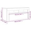 vidaXL Έπιπλο Τηλεόρασης με LED Sonoma Δρυς 90x35x40 εκ.