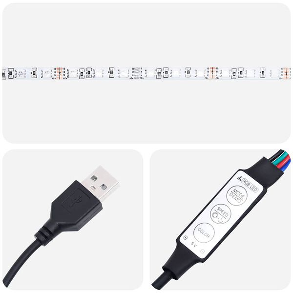 vidaXL Έπιπλα Τοίχου Τηλ. με LED 2 Τεμ. Γκρι Sonoma 40x30x60,5 εκ.