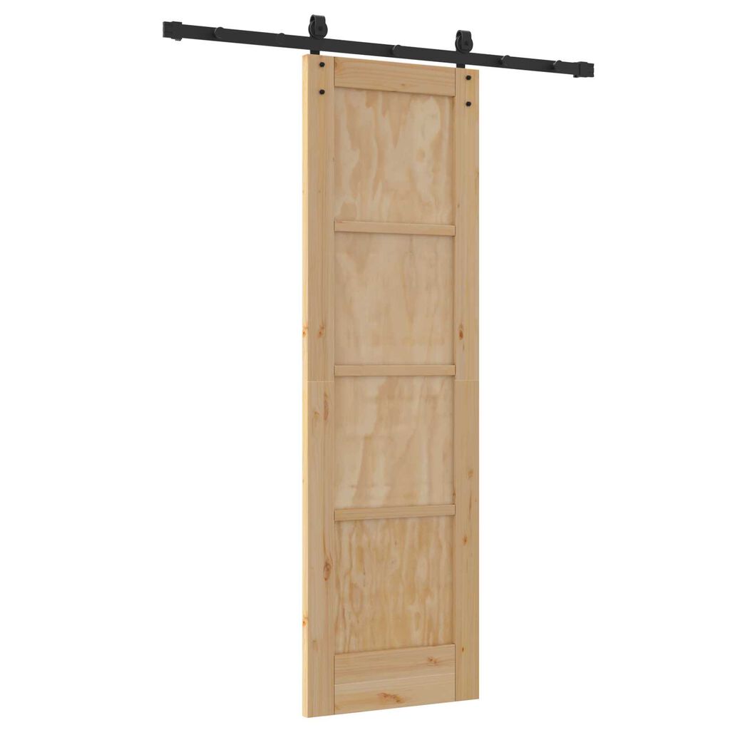 vidaXL Συρόμενη Πόρτα ORKDAL Καφέ 61 x 198.5 εκ. Μασίφ ξύλο πεύκου