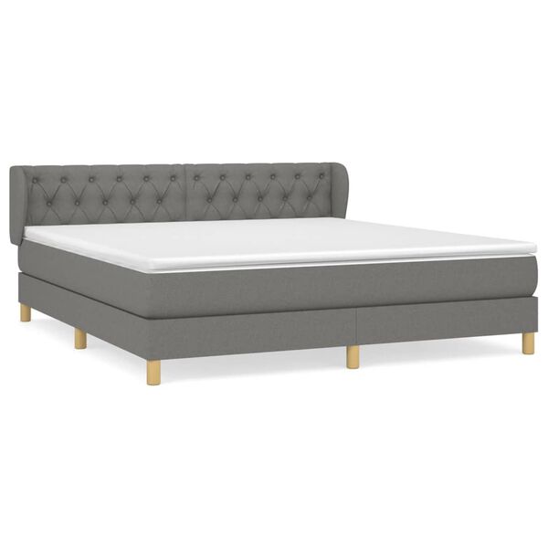 vidaXL &Kappa;&rho;&epsilon;&beta;ά&tau;&iota; Boxspring &mu;&epsilon; &Sigma;&tau;&rho;ώ&mu;&alpha; &Sigma;&kappa;&omicron;ύ&rho;&omicron; &Gamma;&kappa;&rho;&iota; 160x200 &epsilon;&kappa; &Upsilon;&phi;&alpha;&sigma;&mu;ά&tau;&iota;&nu;&omicron;