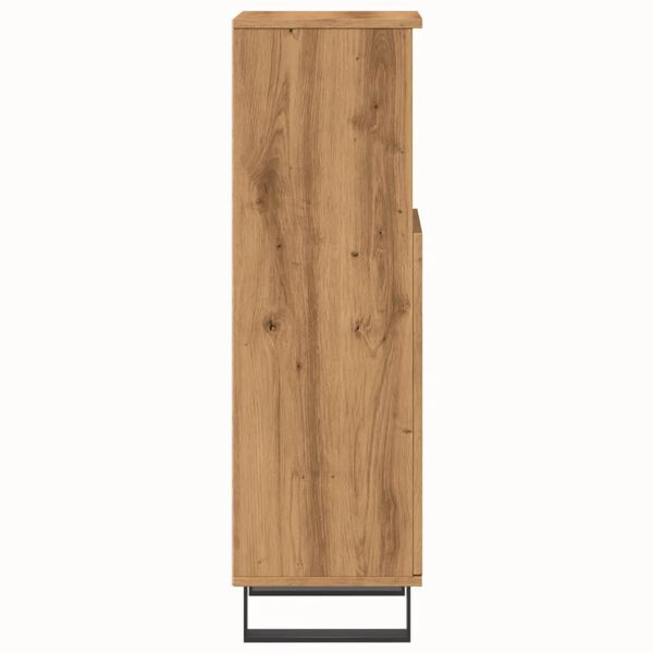 vidaXL Ντουλάπι μπάνιου Δρυς τεχνίτης 30x30x100 cm Κατασκευασμένο ξύλο