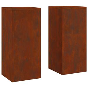 vidaXL &Beta;ά&sigma;&eta; &phi;&upsilon;&tau;ώ&nu; 2 pcs &Sigma;&kappa; rusty 24 x 24 x 55 &epsilon;&kappa;.