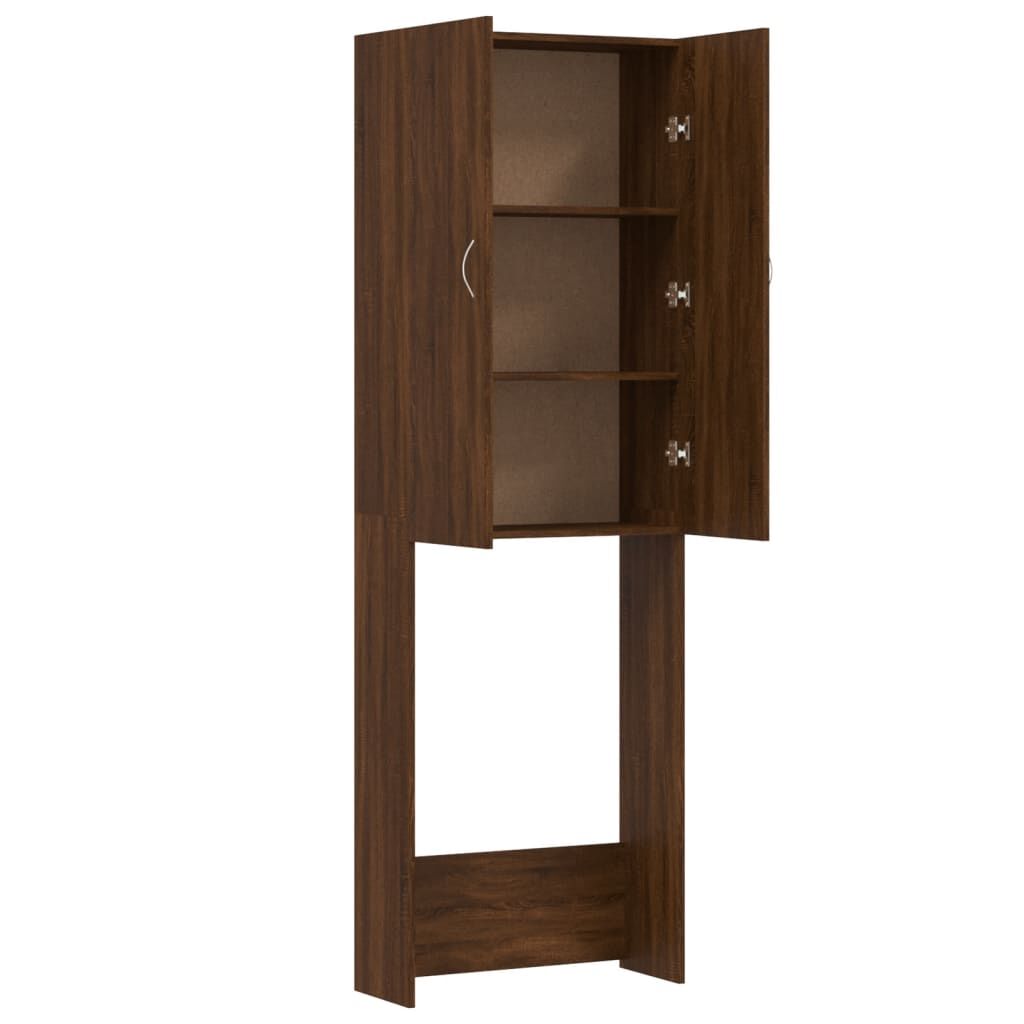 vidaXL Ντουλάπι Πλυντηρίου Καφέ Δρυς 64 x 25,5 x 190 εκ.