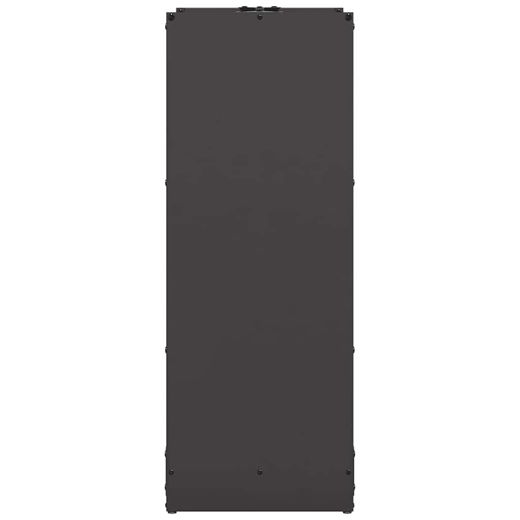 vidaXL Ράφι Καυσόξυλων Μαύρο 40x30x80 εκ. Χάλυβας ψυχρής έλασης