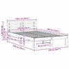 vidaXL Σκελετός Κρεβατιού Καφέ 135 x 190 cm Μασίφ ξύλο πεύκου