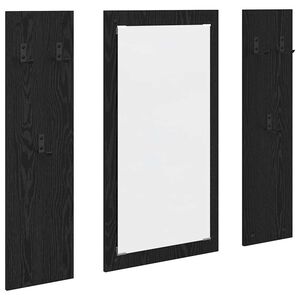 vidaXL Τοίχου Κρεμάστρα Μαύρη δρυς 96 x 1.5 x 90 εκ Επεξεργασμένο ξύλο