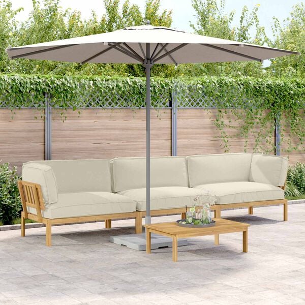 vidaXL &Sigma;&epsilon;&tau; &Kappa;&alpha;&nu;&alpha;&pi;έ &mu;&epsilon; &mu;&alpha;&xi;&iota;&lambda;ά&rho;&iota; &Mu;&omicron;&nu;ό&chi;&rho;&omega;&mu;&omicron; 4 pcs &Kappa;&rho;&epsilon;&mu; &Sigma;&tau;&epsilon;&rho;&epsilon;ό &Xi;ύ&lambda;&omicron; &Alpha;&kappa;&alpha;&kappa;ί&alpha;&sigmaf;