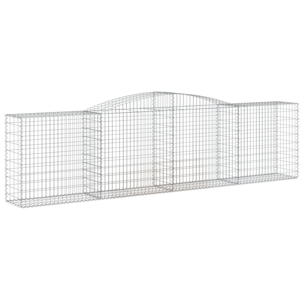 vidaXL Συρματοκιβώτια Τοξωτά 5 τεμ. 400x50x100/120 εκ. Γαλβαν. Ατσάλι