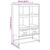 vidaXL Ντουλάπι Μαύρο 68x39x111,5 εκ. από Χάλυβα