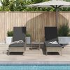vidaXL Ξαπλώστρα 2-πρόσωπο 2 pcs Γκρι 35 x 35 x 32 εκ. συνθετικό ρατάν