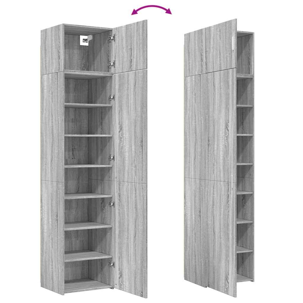 vidaXL Ντουλάπι Αποθήκευσης Στενό Δρυς 50x42,5x225 εκ. Επεξεργ. Ξύλο