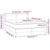 vidaXL Κρεβάτι Boxspring με Στρώμα Λευκό 140x190εκ.από Συνθετικό Δέρμα