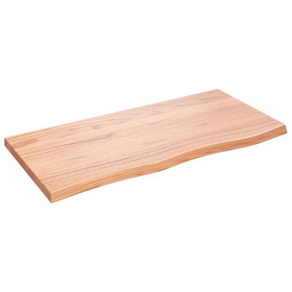 vidaXL Επιφ Τραπεζιού Αν Καφέ 100x50x(2-4)εκ. Επεξ. Μασίφ Ξύλο Δρυός
