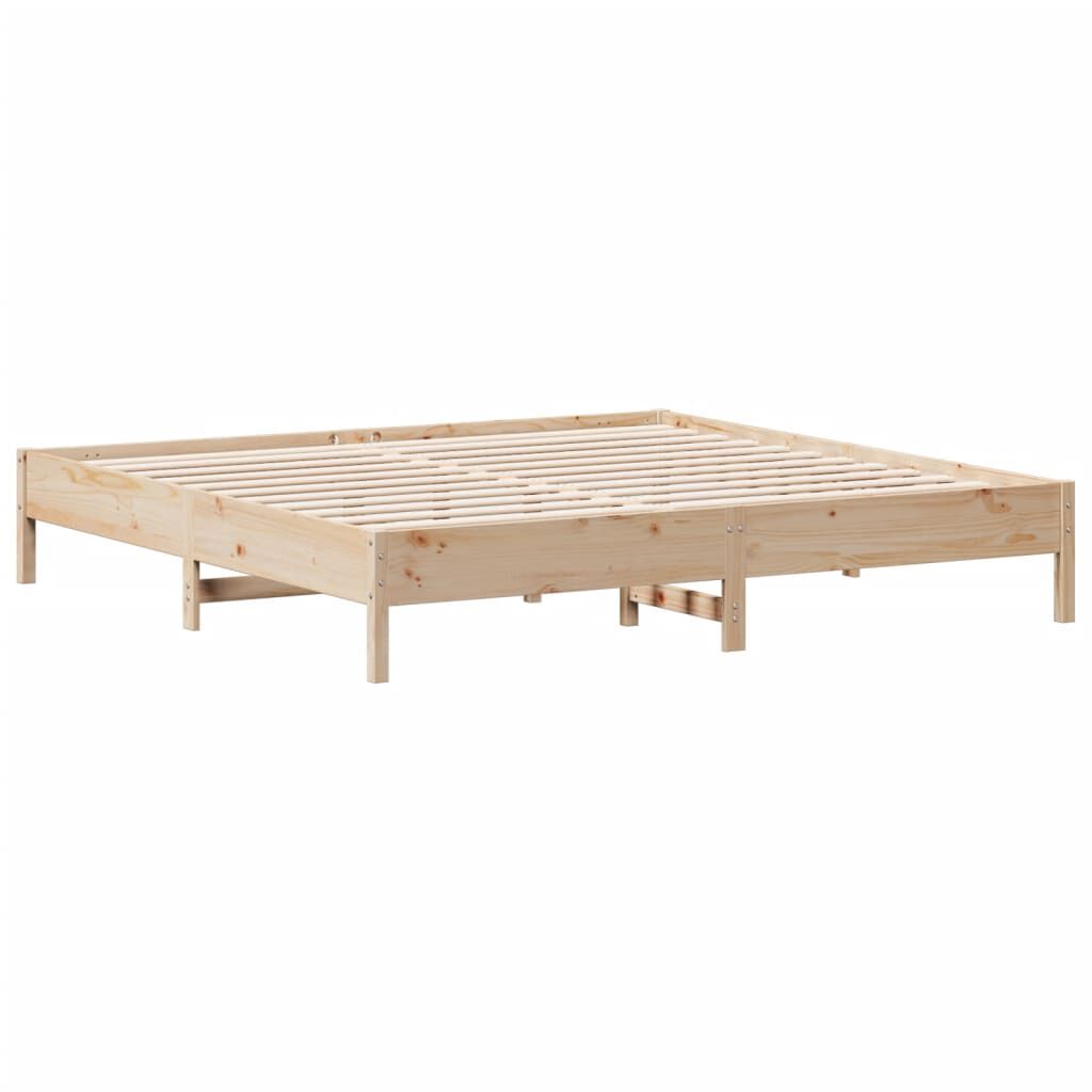 vidaXL Σκελετός Κρεβατιού Χωρίς Στρώμα 180x200 εκ Μασίφ Ξύλο Πεύκου