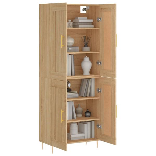 vidaXL Ντουλάπι Sonoma δρυς 69,5 x 34 x 180 εκ. από Επεξεργασμένο Ξύλο