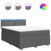 vidaXL &Kappa;&rho;&epsilon;&beta;ά&tau;&iota; Boxspring &mu;&epsilon; &Sigma;&tau;&rho;ώ&mu;&alpha; &Sigma;&kappa;&omicron;ύ&rho;&omicron; &Gamma;&kappa;&rho;&iota; 140x190 &epsilon;&kappa;. &Upsilon;&phi;&alpha;&sigma;&mu;ά&tau;&iota;&nu;&omicron;