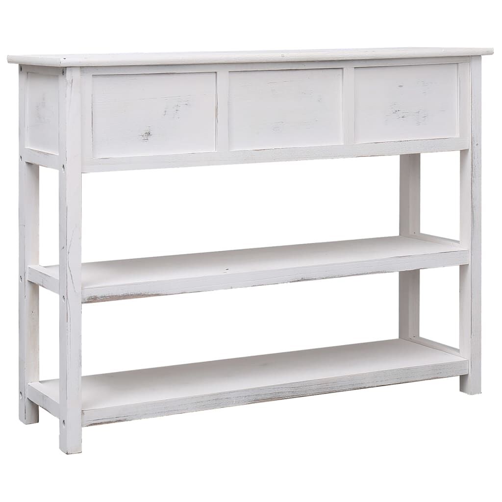 vidaXL Μπουφές Αντικέ Λευκός 108 x 30 x 76 εκ. Μασίφ Ξύλο Παυλώνιας