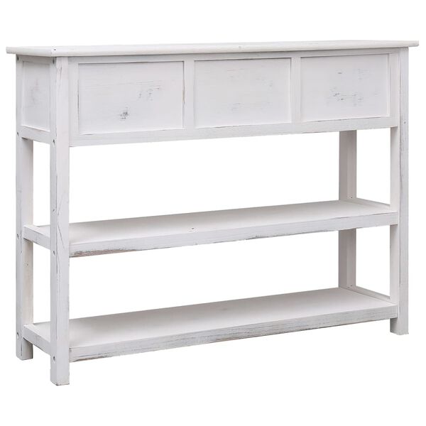 vidaXL Μπουφές Αντικέ Λευκός 108 x 30 x 76 εκ. Μασίφ Ξύλο Παυλώνιας