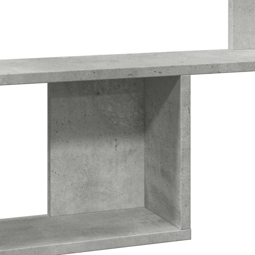vidaXL Ραφιέρα Τοίχου Γκρι Σκυροδέματος 100x15x70 εκ. από Επεξ. Ξύλο