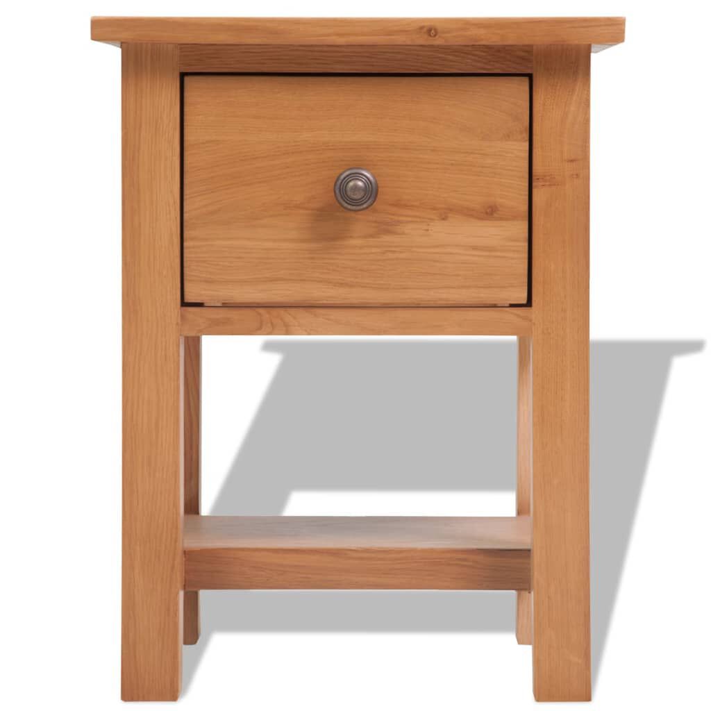 vidaXL Κομοδίνα 2 τεμ. 36 x 30 x 47 εκ. από Μασίφ Ξύλο Δρυός