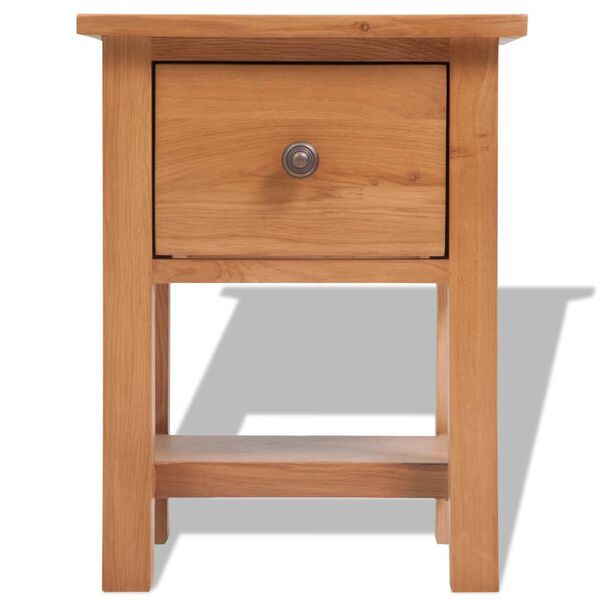 vidaXL Κομοδίνα 2 τεμ. 36 x 30 x 47 εκ. από Μασίφ Ξύλο Δρυός