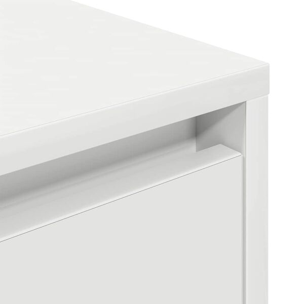 vidaXL Κομοδίνο με φώτα LED Λευκό 38x34x50 cm