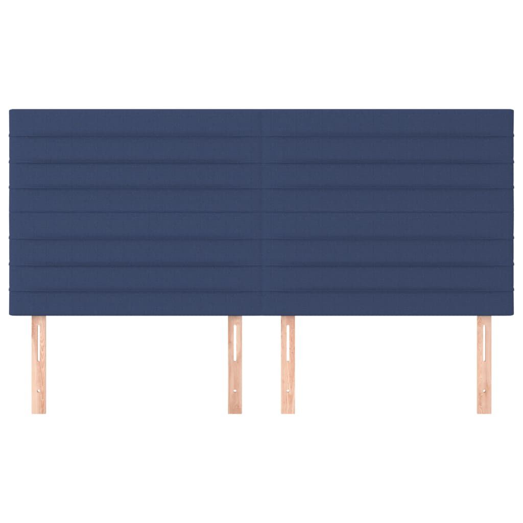 vidaXL Κεφαλάρια Κρεβατιού 4 τεμ. Μπλε 100x5x78/88 εκ. Υφασμάτινο