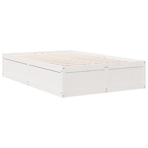 vidaXL Κρεβάτι Βιβλιοθήκη Χωρίς Στρώμα 120x190 εκ Μασίφ Ξύλο Πεύκου
