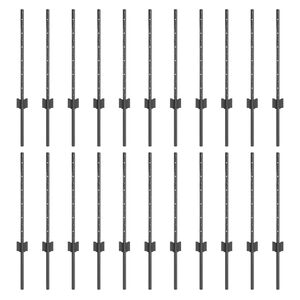 vidaXL Πό posts φράχτη 22 pcs Γκρι 100 cm Ατσάλι
