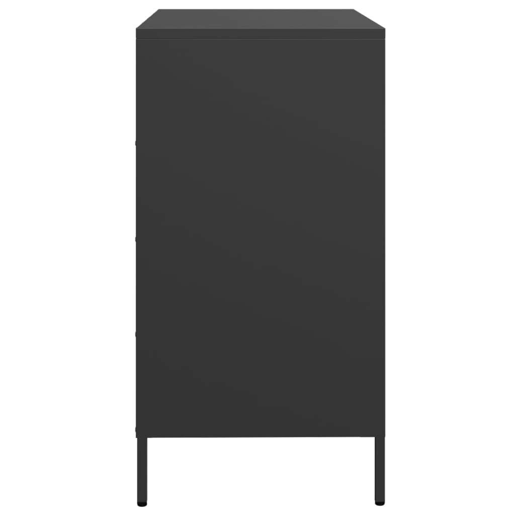 vidaXL Ντουλάπι Μαύρο 68x39x73,5 εκ. από Χάλυβα Ψυχρής Έλασης