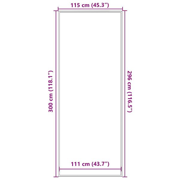 vidaXL Πατάκι Εισόδου Καφέ 115 x 300 εκ.