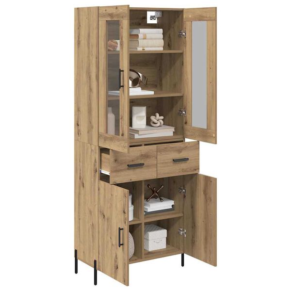 vidaXL Highboard Artisan Oak 69,5 x 34 x 180 &epsilon;&kappa;. &Epsilon;&pi;&epsilon;&xi;&epsilon;&rho;&gamma;&alpha;&sigma;&mu;έ&nu;&omicron; &xi;ύ&lambda;&omicron;