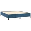 vidaXL Κρεβάτι Boxspring με Στρώμα Σκούρο Μπλε 180x200 εκ. Βελούδινο