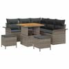 vidaXL Σετ Καναπέ Κήπου 8 pcs Γκρι συνθετικό ρατάν