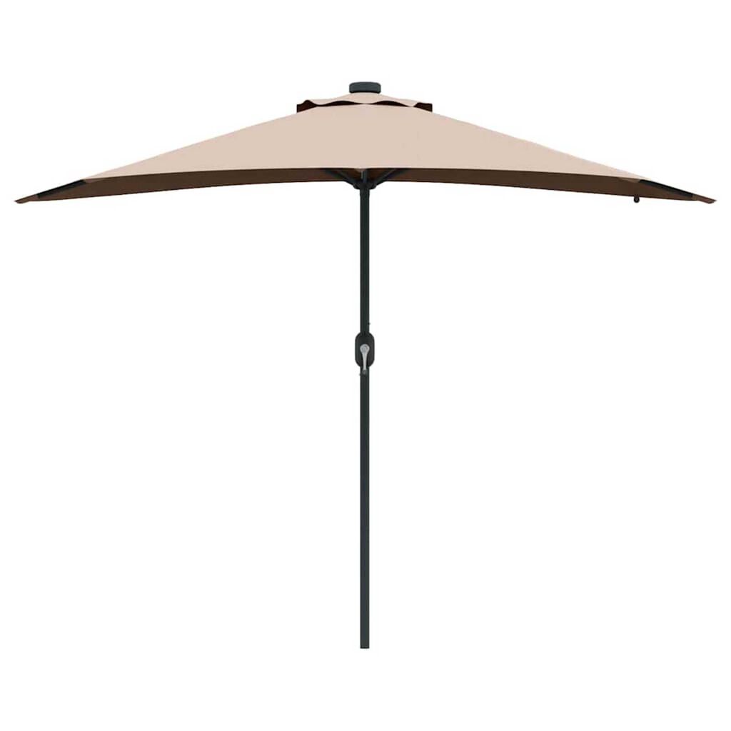 vidaXL Ομπρέλα Κήπου Taupe 294 x 150 x 223 εκ ύφασμα