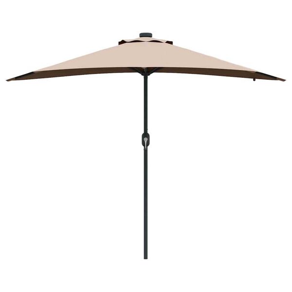 vidaXL Ομπρέλα Κήπου Taupe 294 x 150 x 223 εκ ύφασμα