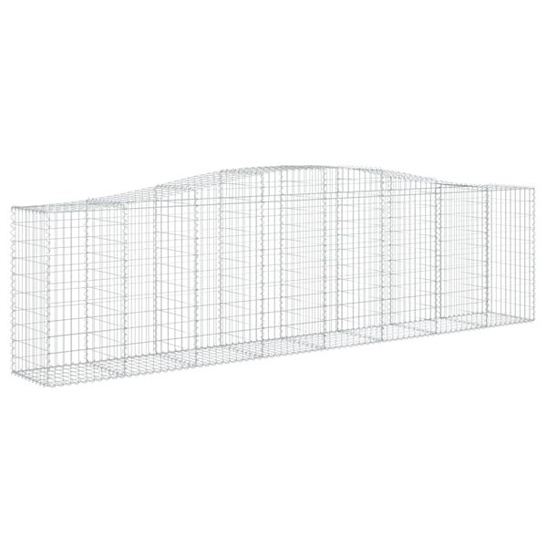 vidaXL Συρματοκιβώτια Τοξωτά 4 τεμ. 400x50x100/120 εκ. Γαλβαν. Ατσάλι