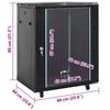 vidaXL Ντουλάπα δικτύου με αποθήκευση Μαύρο 60 x 60 x 80 εκ Ατσάλι