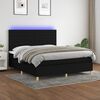 vidaXL &Kappa;&rho;&epsilon;&beta;ά&tau;&iota; Boxspring &mu;&epsilon; &Sigma;&tau;&rho;ώ&mu;&alpha; & LED &Mu;&alpha;ύ&rho;&omicron; 160x200 &epsilon;&kappa;. &Upsilon;&phi;&alpha;&sigma;&mu;ά&tau;&iota;&nu;&omicron;