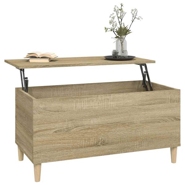 vidaXL Τραπεζάκι Σαλονιού Sonoma Δρυς 90x44,5x45εκ. Επεξεργασμένο Ξύλο
