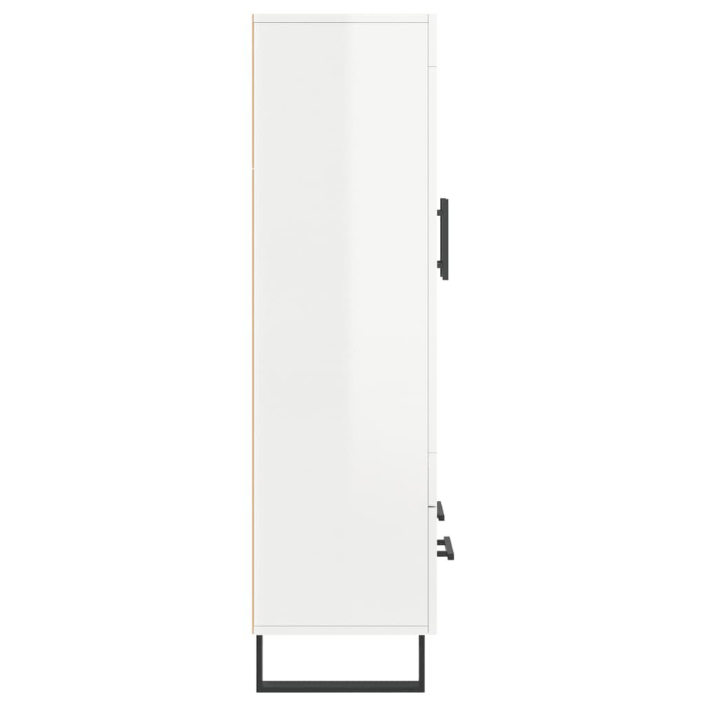 vidaXL Ντουλάπα Γυαλ. Λευκό 69,5 x 31 x 115 εκ. από Επεξεργασμένο Ξύλο