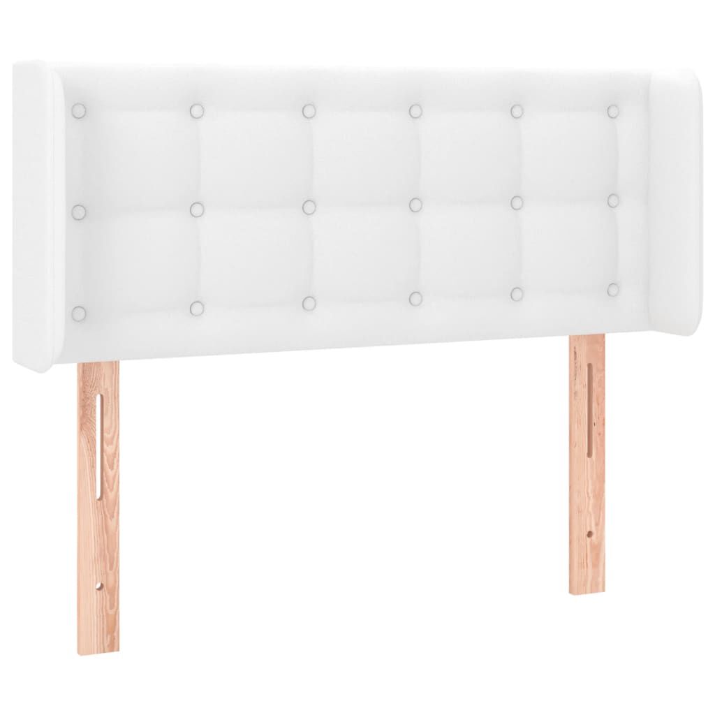 vidaXL Κεφαλάρι Κρεβατιού LED Λευκό 103x16x78/88 εκ. Συνθετ. Δέρμα