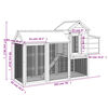 vidaXL Κοτέτσι Καφέ 193 x 65 x 117 εκ. από Μασίφ Ξύλο Πεύκου