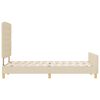 vidaXL Σκελετός Κρεβατιού με κεφαλάρι Κρεμ 120 x 190 cm ύφασμα