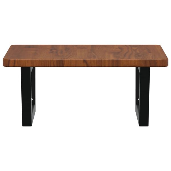 vidaXL Ράφι Νιπτήρα Τοίχου από Ατσάλι / Μασίφ Ξύλο Δρυός