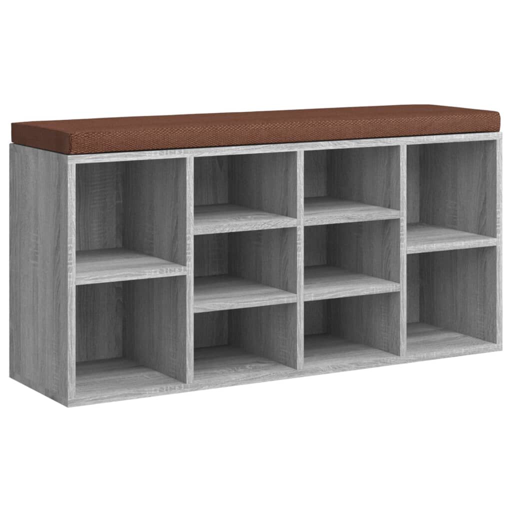 vidaXL Παπουτσοθήκη Γκρι Sonoma 103x30x48 εκ. από Επεξεργασμένο Ξύλο
