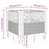 vidaXL Ζαρντινιέρα με Πασσάλους Μπλε Γκρι 43,5x43,5x43,5 εκ. Πολυπροπυλένιο